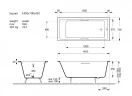 Чугунная ванна Vinsent Veron Square 140x70 VSQ1407045H/VH0012BL цвет Белый с квадратными черными матовыми ручками