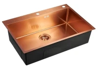 Кухонная мойка Emar PVD 74 EMB-125A PVD цвет Nano Coppery