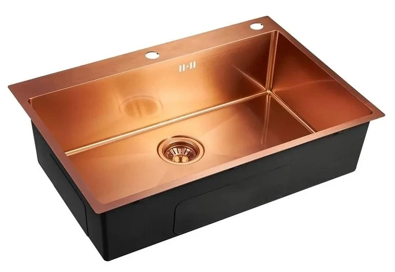 Кухонная мойка Emar PVD 74 EMB-125A PVD цвет Nano Coppery