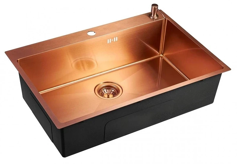 Кухонная мойка Emar PVD 74 EMB-125A PVD цвет Nano Coppery