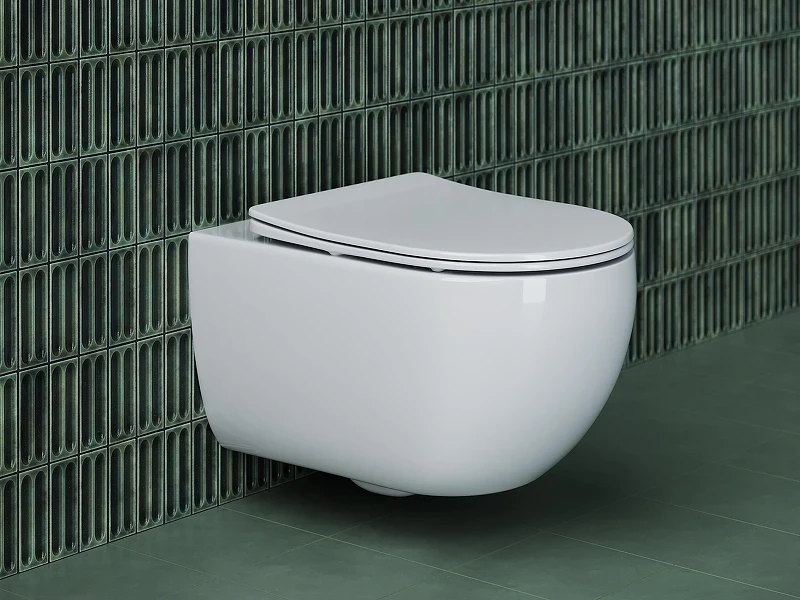 Комплект унитаза DIWO Ceramicanova Long CN3015 с сиденьем с инсталляцией DIWO 4501 с клавишей смыва цвет Глянцевый белый