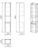 Шкаф пенал Grossman Тенза 30 303008 подвесной Веллингтон МДФ / ЛДСП