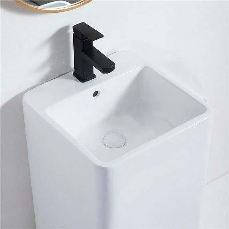 Раковина CeramaLux 40 P7004L Белая фаянс напольный