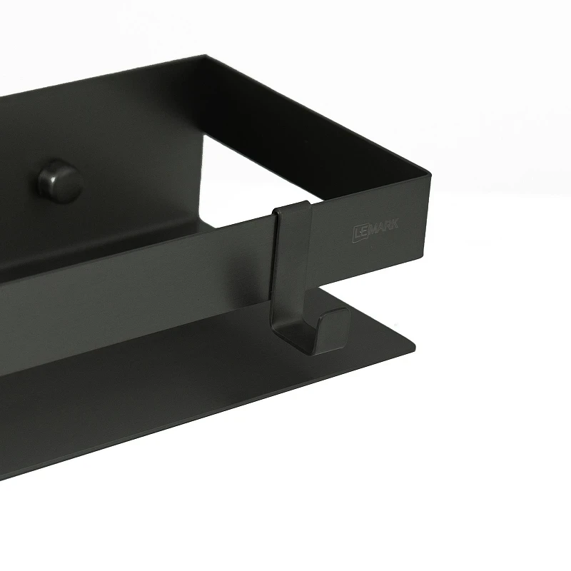 Металлическая полка Lemark Shelf Line 9772053 цвет Черный матовый