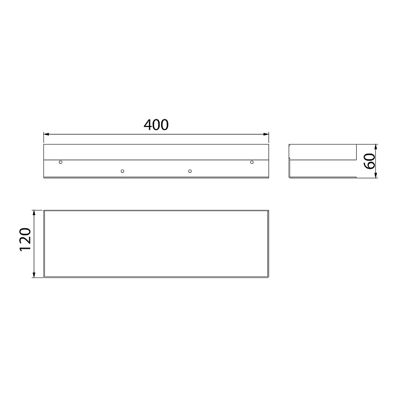 Металлическая полка Lemark Shelf Line 9772053 цвет Черный матовый
