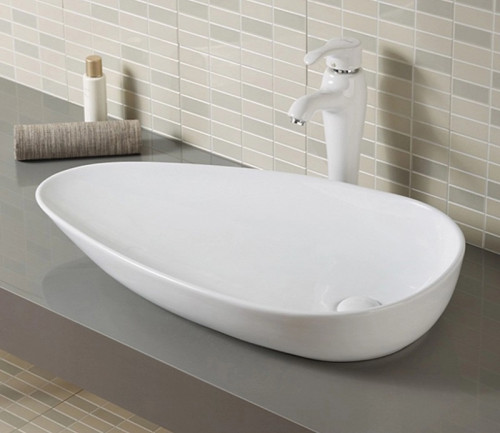 Раковина-чаша CeramaLux 76 7862 Белая фаянс накладная