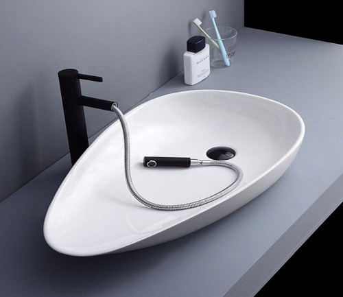 Раковина-чаша CeramaLux 76 7862 Белая фаянс накладная