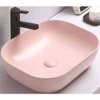 Раковина-чаша CeramaLux 50 78104MP-3 Розовая фаянс накладная