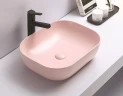 Раковина-чаша CeramaLux 50 78104MP-3 Розовая фаянс накладная