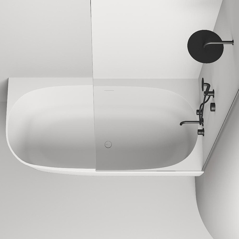 Ванна из искусственного камня Salini Sofia Corner Right 170х85 102524M Белая матовая
