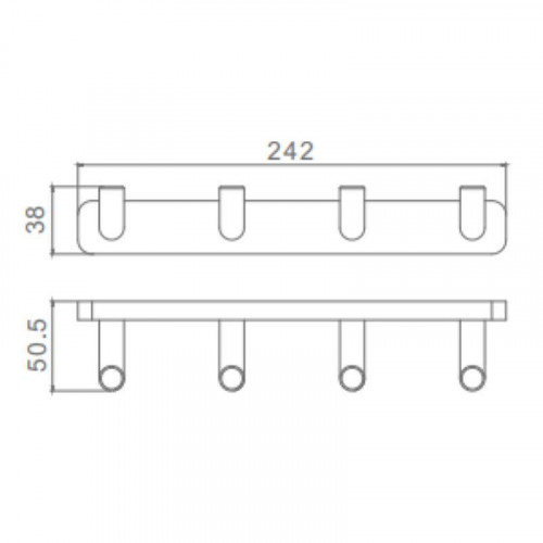 Вешалка для полотенец Raglo R320.054 цвет Хром