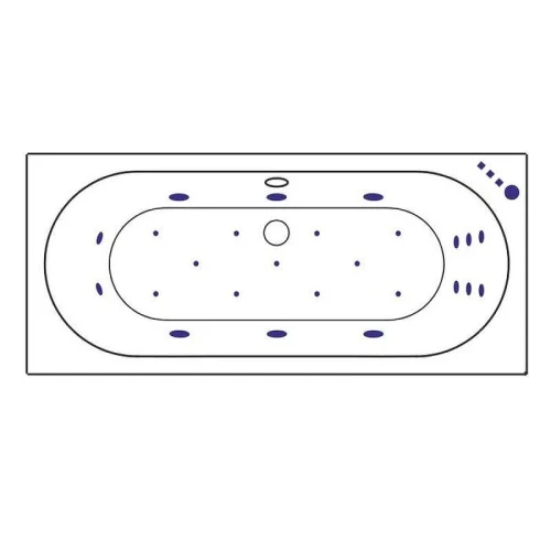 Акриловая ванна Excellent Oceana Slim 160x75 WAEX.OCE16S.ULTRA.WH цвет Белый с гидромассажем форсунки Белые