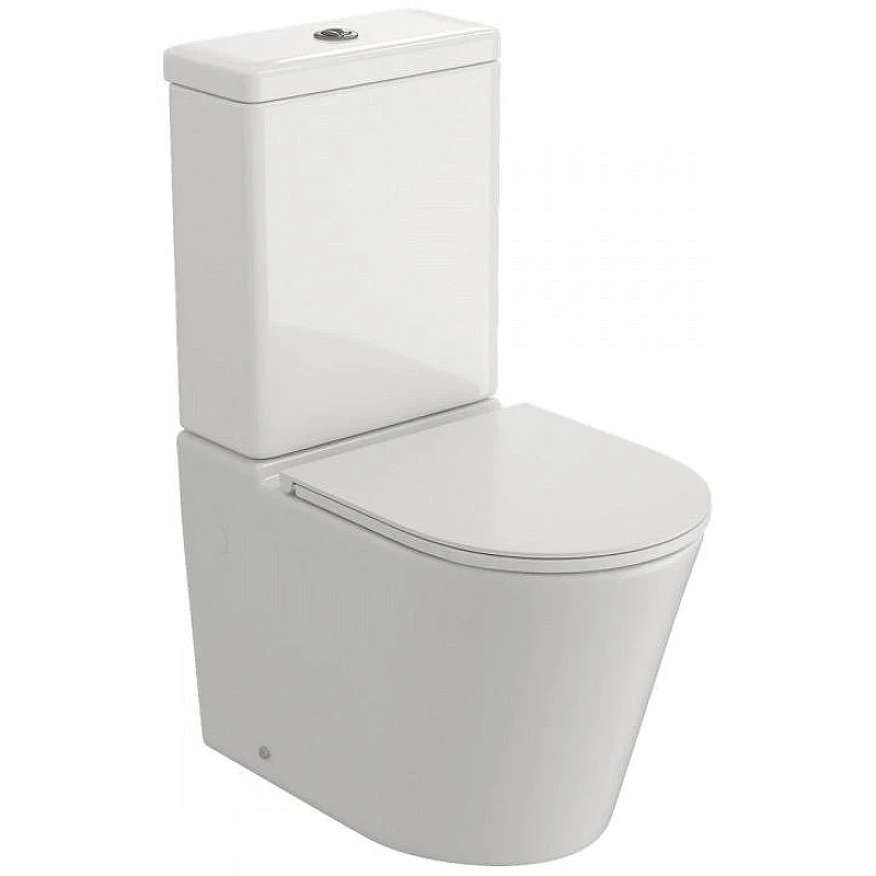 Унитаз компакт WellWant Aura WWUN2114W цвет Белый с сиденьем Микролифт