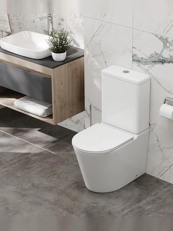 Унитаз компакт WellWant Aura WWUN2114W цвет Белый с сиденьем Микролифт