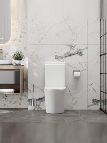 Унитаз компакт WellWant Aura WWUN2114W цвет Белый с сиденьем Микролифт