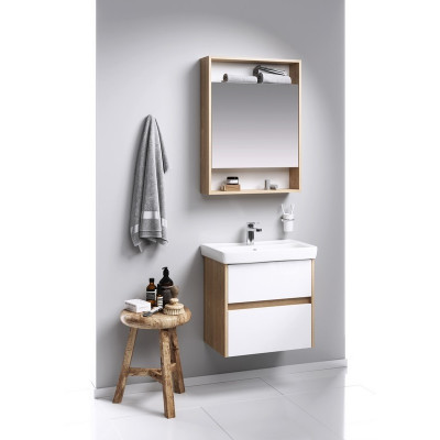 Тумба под раковину Aqwella Сити Т6м/DB 60 CI0106DB Дуб балтийский МДФ / ЛДСП