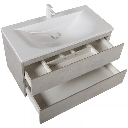 Тумба под раковину Cezares Molveno 100 MOLVENO-100-2C-SO-BET подвесная Beton МДФ / ЛДСП