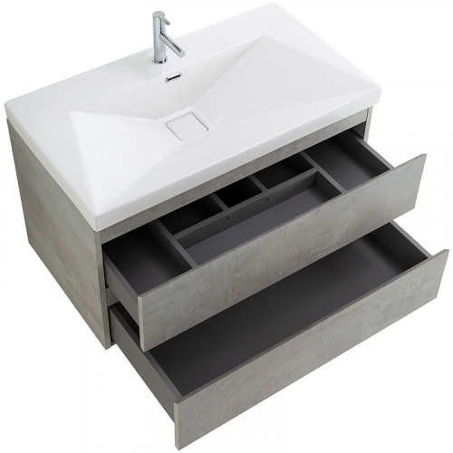 Тумба под раковину Cezares Molveno 100 MOLVENO-100-2C-SO-BET подвесная Beton МДФ / ЛДСП
