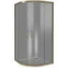 Душевой уголок Good Door Jazze R-120-B-BR 120x80 профиль Бронза стекло тонированное