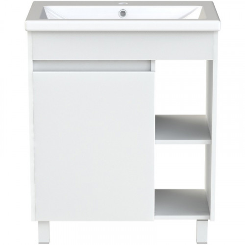 Тумба с раковиной Orange Topline-Line 60 TLIB60+RA Белый глянец Светло-серый глянец МДФ / ЛДСП