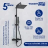Душевая система WasserKRAFT A299.255.218.BM Thermo с термостатом Черная матовая латунь на стену