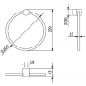 Кольцо для полотенец Kludi Vela R 58978N0 Золото брашированное