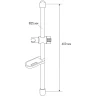 Душевая стойка Melodia della vita Standard Middle MKP20033BL Хром