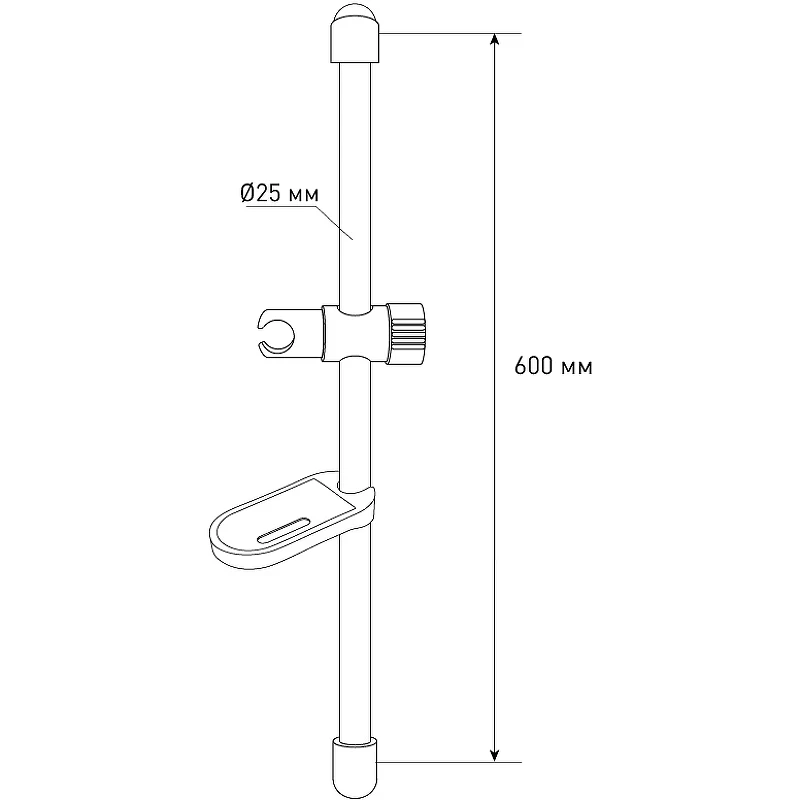 Душевая стойка Melodia della vita Standard Middle MKP20033BL Хром