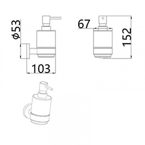 Дозатор жидкого мыла AQUAme Trento AQM7213CR цвет Хром