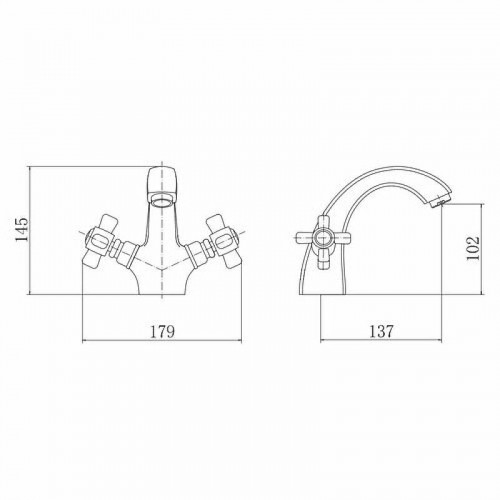 Смеситель для раковины Fashun A1018 цвет Хром