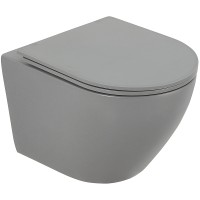 Унитаз BelBagno Colorato BB062CHR-GR/BB062SC-GR подвесной Серый матовый с сиденьем Микролифт фаянс подвесной
