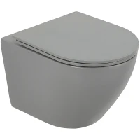 Унитаз BelBagno Colorato BB062CHR-GR/BB062SC-GR подвесной Серый матовый с сиденьем Микролифт фаянс подвесной