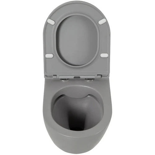 Унитаз BelBagno Colorato BB062CHR-GR/BB062SC-GR подвесной Серый матовый с сиденьем Микролифт фаянс подвесной