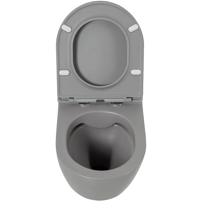 Унитаз BelBagno Colorato BB062CHR-GR/BB062SC-GR подвесной Серый матовый с сиденьем Микролифт фаянс подвесной