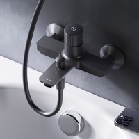 Смеситель для ванны AM.PM X-Joy F85A10522 Черный матовый латунь на стену