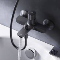 Смеситель для ванны AM.PM X-Joy F85A10522 Черный матовый латунь на стену
