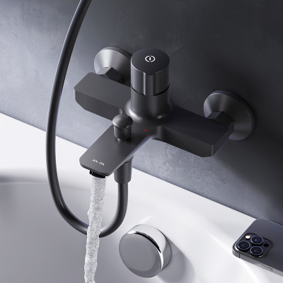 Смеситель для ванны AM.PM X-Joy F85A10522 Черный матовый латунь на стену