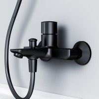 Смеситель для ванны AM.PM X-Joy F85A10522 Черный матовый латунь на стену
