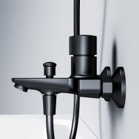 Смеситель для ванны AM.PM X-Joy F85A10522 Черный матовый латунь на стену