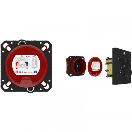 Смеситель для душа Vincea VSCV-321T-MMB с термостатом Черный матовый латунь встраиваемый