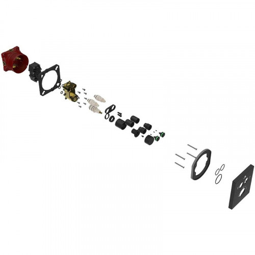 Смеситель для душа Vincea VSCV-321T-MMB с термостатом Черный матовый латунь встраиваемый