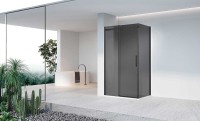 Душевой уголок Vincea Como-N 140x90 VSR-4CN9014CGB профиль Черный стекло тонированное
