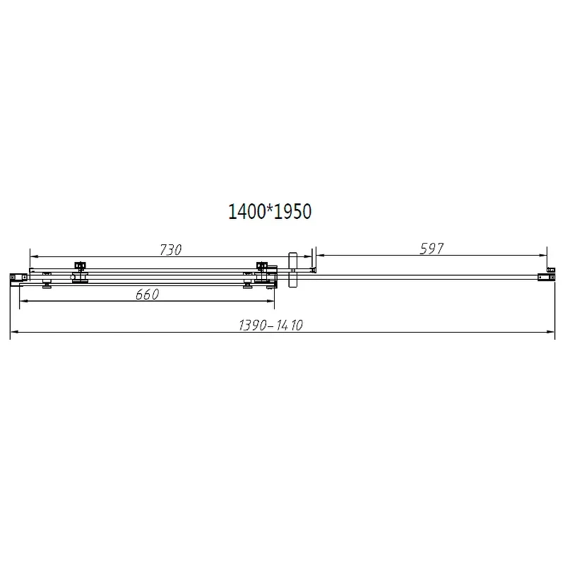 Душевой уголок Vincea Como-N 140x90 VSR-4CN9014CGB профиль Черный стекло тонированное