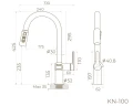 Смеситель для кухни Knotlor Inspiration KN-100/BL цвет Черный матовый