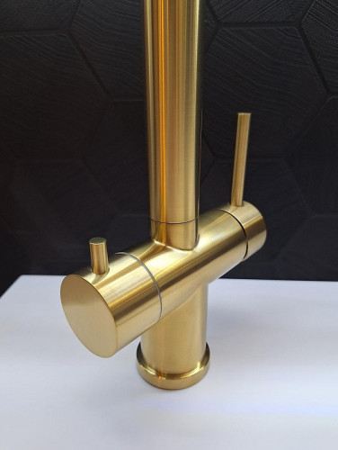 Смеситель для кухни AltroBagno Flusso 050202 BG цвет Золото матовое