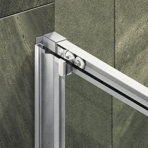 Душевая дверь Maybah Glass MGD-1276-5 1200x1950 раздвижная профиль Хром матовый стекло прозрачное