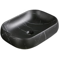 Раковина-чаша Ceruttispa 57 CR0086 MMB1 СТ9544 Черный матовый мрамор фарфор накладная