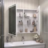 Зеркальный шкаф Vigo Geometry Comfort 100 222 с подсветкой цвет Белый