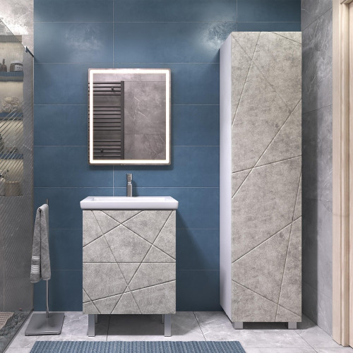 Тумба под раковину Vigo Geometry 60 015 цвет Бетон Белый