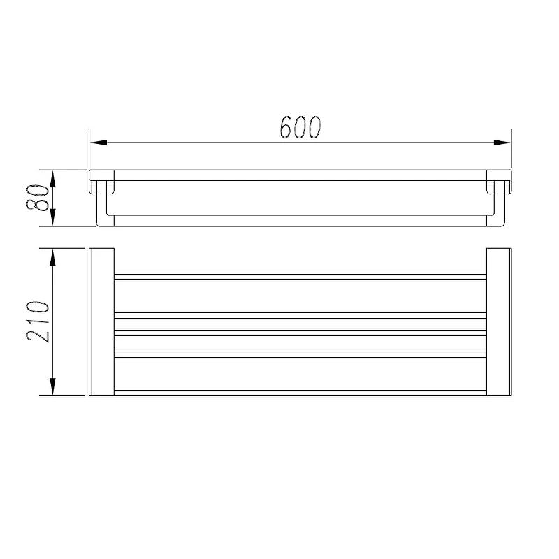 Полка для полотенец AQUAme Tivoli AQM7305CR цвет Хром